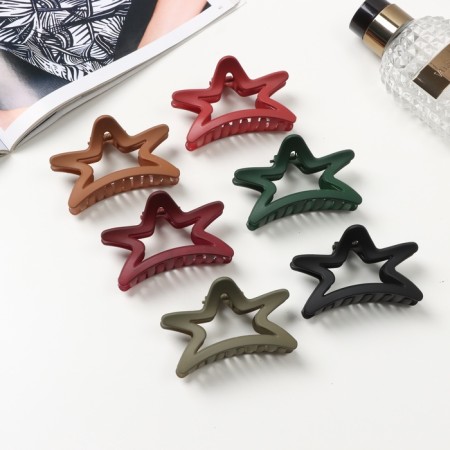 Hair crab "Matte" star, 7 cm, mix-1