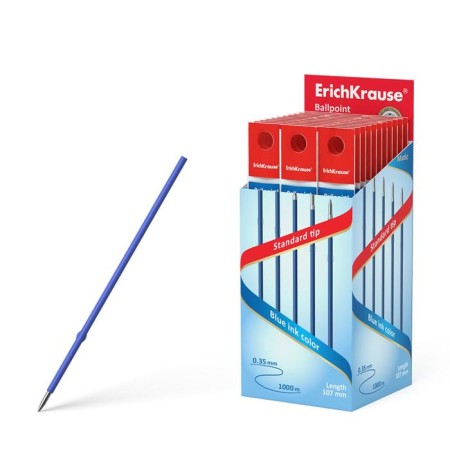 Ballic shaft 0.7 mm, erichkrause, for automatic pens XR-30, etc., 107 mm, blue ink blue