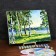 Picture on numbers on a canvas with a subframe "Birch Grove", 40 x 50 cm