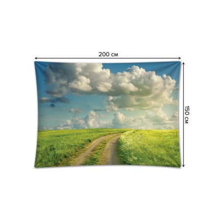 Decorative panel with photo printing "Short Way", horizontal, size 150x200 cm-1