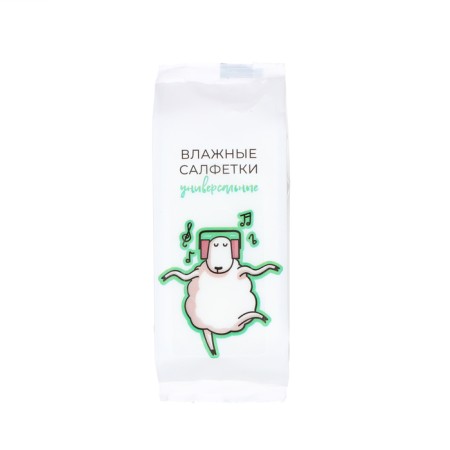 Wet napkins "Sheep" universal, with cotton, 8 pcs.-4