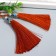 Decor for creativity textiles "Padishah brush" Red set 2 pcs 9x1 cm