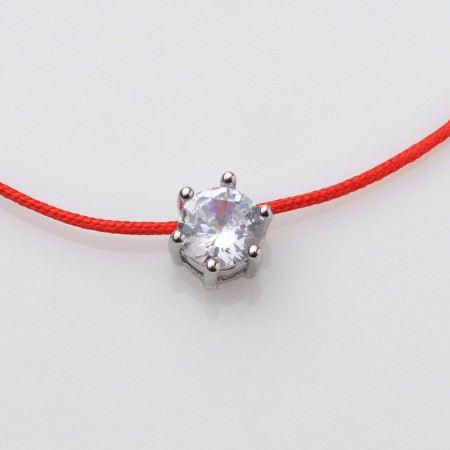 Bracelet "Brill" polyhedron, white color in silver-3