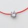 Bracelet "Brill" polyhedron, white color in silver
