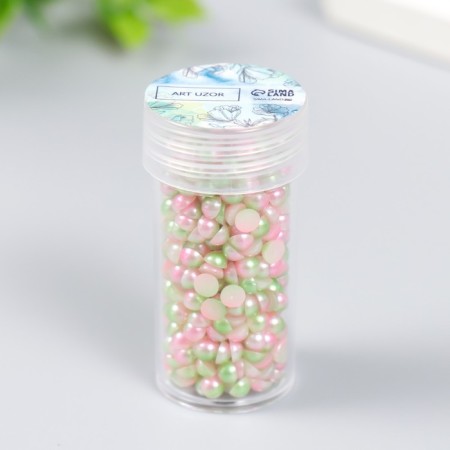 Decor "Pink-green gradient" d = 4 mm 10 g 200 pcs 5x2.5 cm mix-4