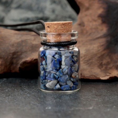 Souvenir-butter with natural stones "Lazurit", 3x2cm