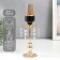 Summary Metal for 1 candle "Flower. Openwork stand" gold, black 32x9.5x9.5 cm
