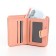 Women's wallet on the button, pink color