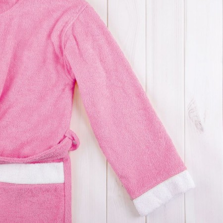 Women's bathrobe, size 48, white/pink, Makra-2