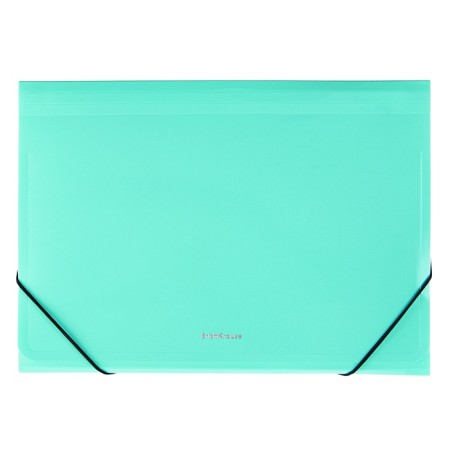 Folder-carte, 12 departments, 600 μm, Erichkrause "Diagonal Pastel", elastic band, embossing, mix-2