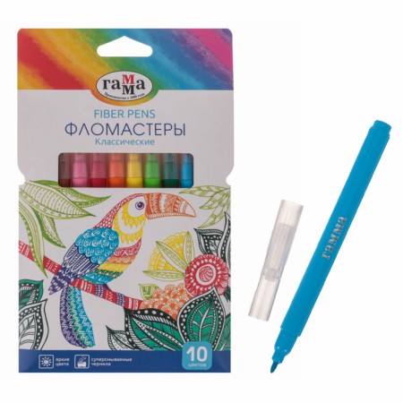 Fleeters 10 colors "classic", washed off, cardboard packaging, euro suspension 180319_10
