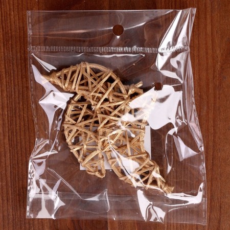 Decor for creativity from the vine "Month" set of 3 pcs., Size 1 pc. - 7 × 3.5 cm, color gold-3