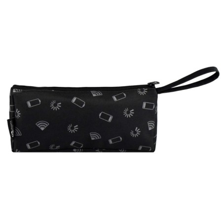 Penal soft, 1 department, 95 x 200 x 50 mm, voluminous, Phoenix "Tags", with a pen, black 65715-4