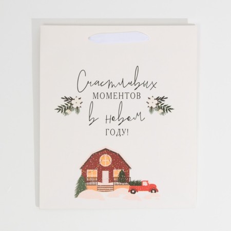 Laminated vertical packet "Happy Moments", ML 23 x 27 x 11.5 cm, New Year-5
