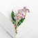 Brooch "Flowers" bells, colored in gold