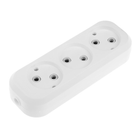Smartbuy block, 3 sockets, 10 a, 2200 watts, without salary, white