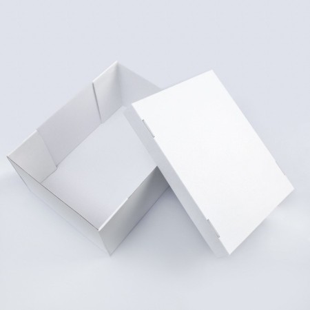 The box is folding, the lid is, white, 37 x 28 x 18 cm-2