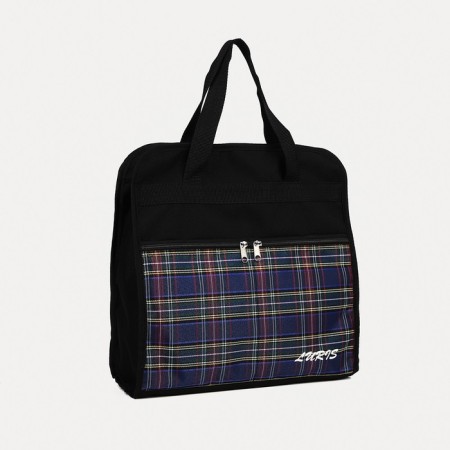 Lightning bag, 2 external pockets, black/blue color