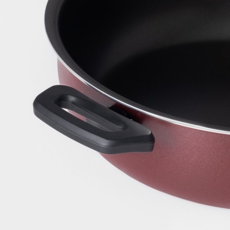 Form "Expert", 3.5 l, d = 26 cm, glass cover, plastic handles, anti -stick coating, burgundy color-2