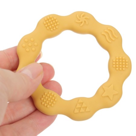 Silicone rejector "ring", yellow color, mum & baby-8