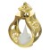 Nightmare "frozen candle" 3xlr1130 gold 5x7.5x12 cm Risalux