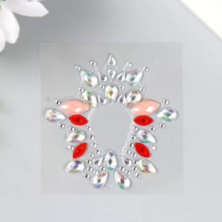 Stick plastic rhinestones "Decoration. Necklace" MIX 5.5x5.9 cm-2