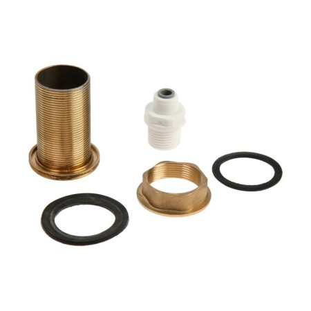 Kitchen mixer Zein Z6973, output for drinking water, silicone spout, brass, white-11