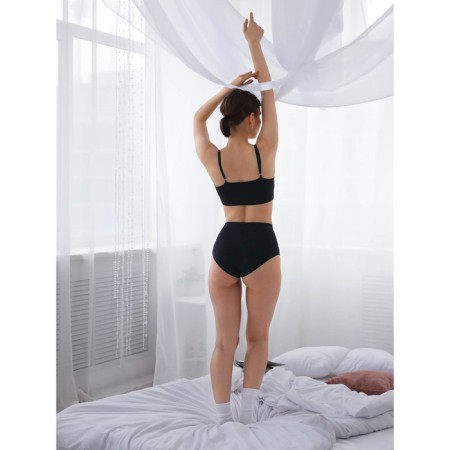 Panties Slips boyfriend women Mirey, size 50, Black color-2