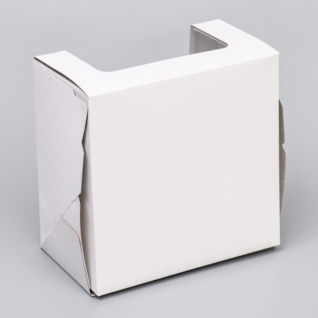 Confectionery packaging with a window, white, 18 x 18 x 10 cm-3