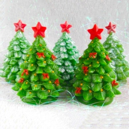 Silicone form for soap "Christmas tree with a star"