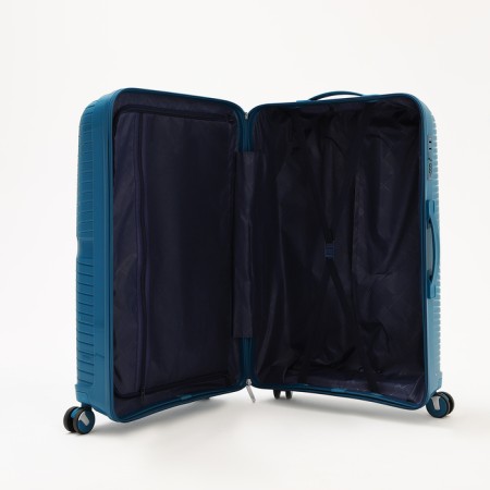 Great suitcase 28 "On a zipper, code lock, blue color-7