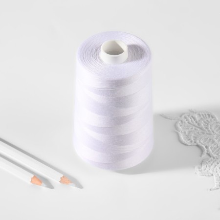 Threads 80, "Nevka", 5000 m, white color No. 001-2