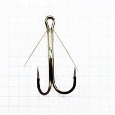 The hook KOI Weedless Double Hook, size 10 Ints, BN color, double non -challenge, 5 pcs.