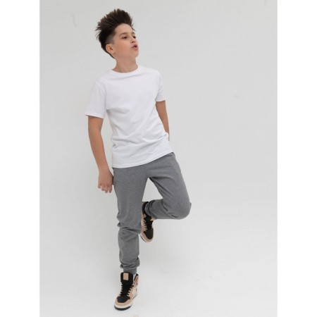 Pants for boys, height 134 cm, dark gray color-5