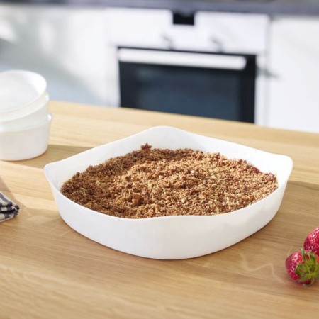 Baking form Luminarc Smart Cuisine Carine, D = 23 cm, square, glass ceramic, white-2
