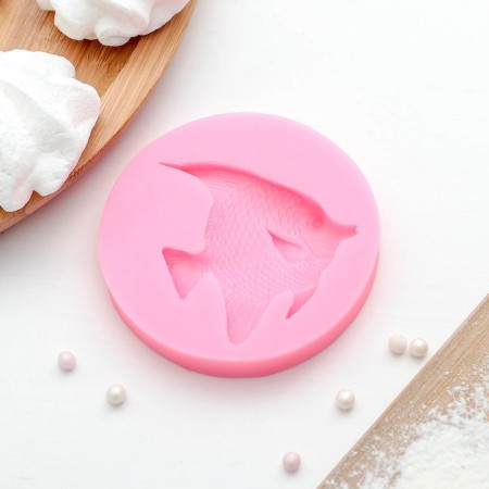 Mold for filling "Fish", silicone, d = 7.7 cm, mix-1