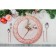Glass Plane Locking Magistro "Krinkl", D = 33 cm, pink color