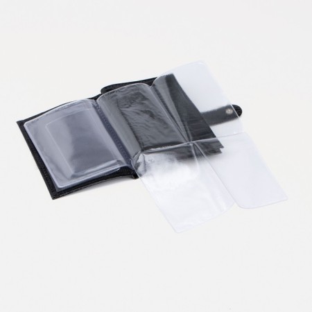 Cover for autoDocations and passports on the button, department for bills, black color-2