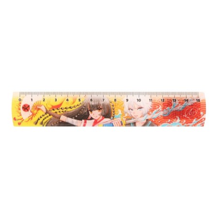 Ruler 15 cm Design Ray "Anime", mix-4