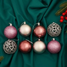 Set of balls plastic D-6 cm, 8 pcs 