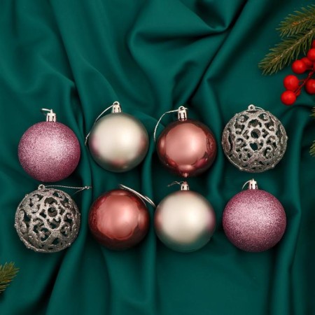 Set of balls plastic D-6 cm, 8 pcs "Camilla" mix