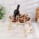 A tablet table with a menage and folding legs "Better you is only wine" d = 30x2 cm, birch