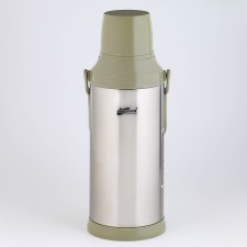 Thermos 2 l, with a glass flask, retains heat 12 hours, with a mug, green