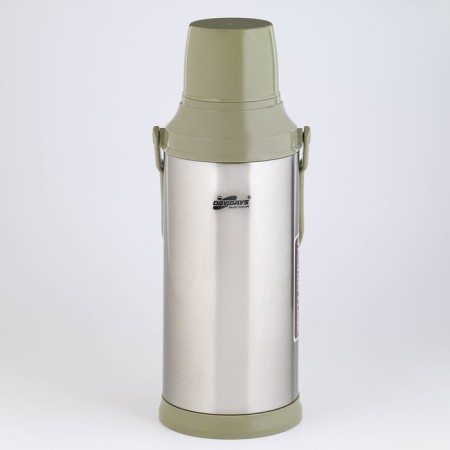 Thermos 2 l, with a glass flask, retains heat 12 hours, with a mug, green