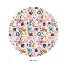 Grindle on the table “Tropical sketches”, round, Saten, D = 150 cm