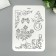 Stencil plastic "Bow, flowers, patterns" 22x31 cm