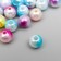 Beads for creativity plastic "Gradient Rainbow" set 20 g, d = 0.8 cm, mix