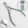 Manicure nippers for cuticles, 10 cm, blade length - 5 mm, on the blist, the color is silver matte, CN -328 S/ST