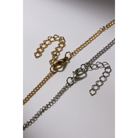 Kulons "Demetrons" Trust Me, black color in silver-gold, 47 cm-3