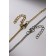 Kulons "Demetrons" Trust Me, black color in silver-gold, 47 cm